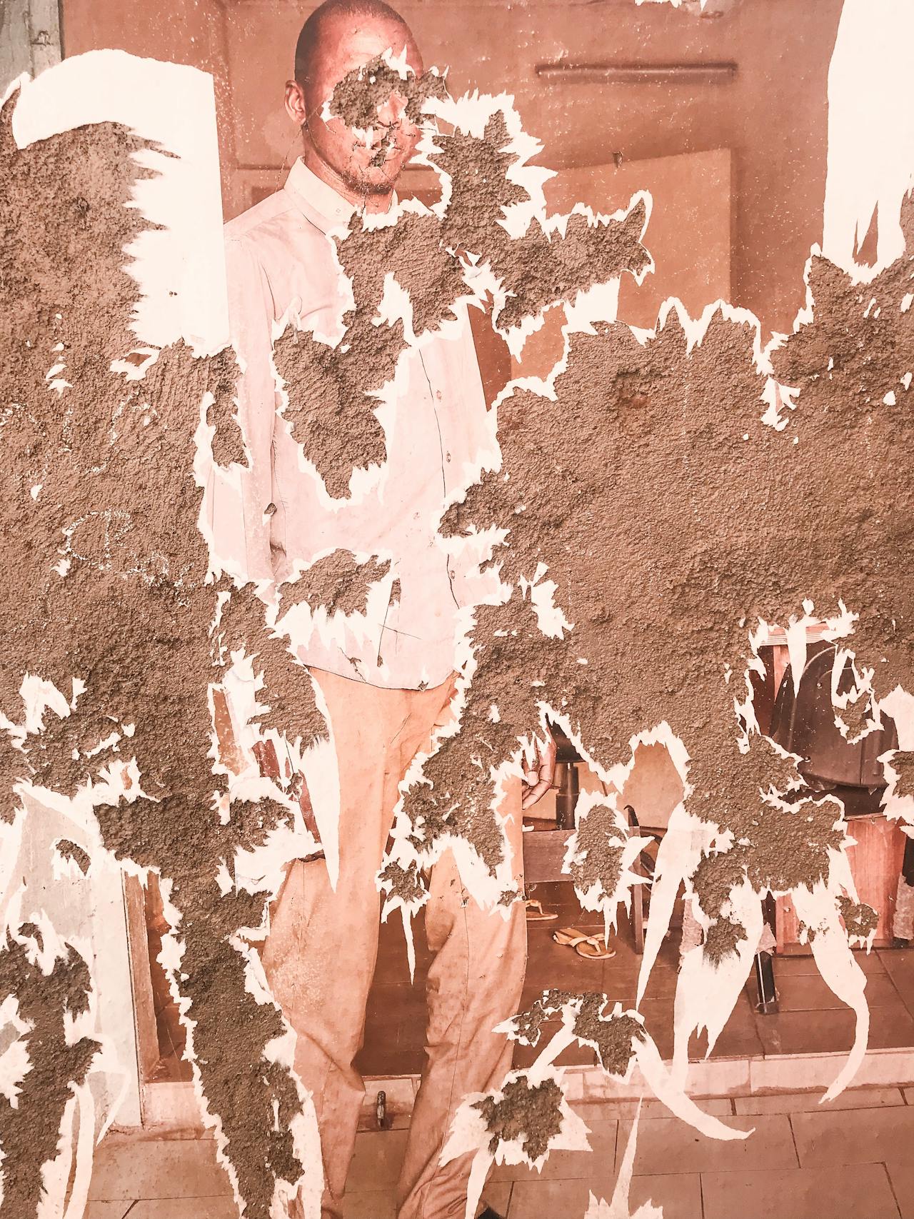 Destroyed unreadable photograph